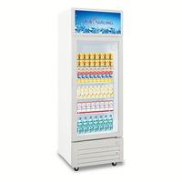Réfrigérateur commercial vertical à une, deux ou trois portes vitrées, pour supermarché, avec dégivrage manuel, refroidisseur de boissons