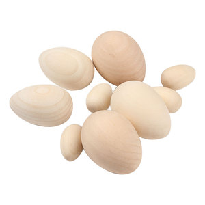 Wooden Simulated <b>Eggs</b> Colored Duck <b>Eggs</b> For Easter <b>Decoration</b> Non Toxic Craft Toys Ornaments Oval Shape XD104 - Product Image 5