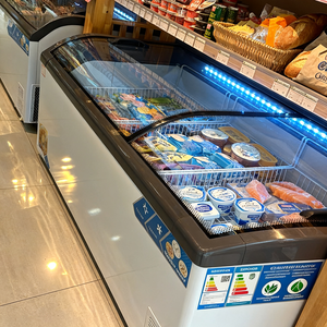 Congélateur d'îlot commercial personnalisable, vitrine de supermarché, congélateur d'îlot - Product Image 5
