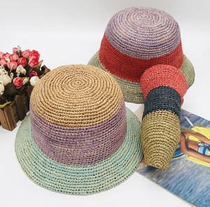 Mũ Tai Bèo Đan Móc Màu Sọc Tự Nhiên Cao Cấp - Product Image 1