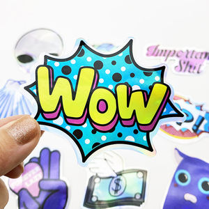 Benutzer definierte UV-Resist Logo-Druck Wasserdichte haltbare weiße Vinyl PVC selbst klebende gestanzte Aufkleber - Product Image 4