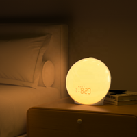 Réveil intelligent avec lumière du soleil, bruit blanc, lampe de table à changement de couleur, réveil avec lumière du soleil, lumière de réveil
