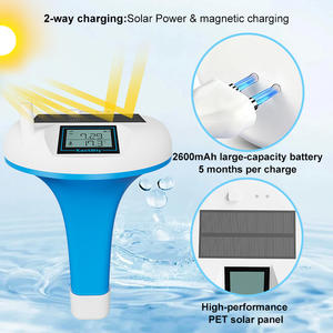 Moniteur d'eau intelligent flottant avec WIFI, sonde de <span class=keywords><strong>pH</strong></span>, thermomètre de piscine, charge solaire et par batterie au lithium, testeur de <span class=keywords><strong>pH</strong></span> et de température en ligne - Product Image 5