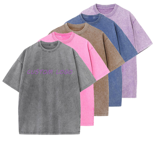 T-shirt rétro personnalisé de qualité supérieure, 100% coton, 230 GSM, t-shirt lourd pour homme, t-shirt vintage à épaules tombantes, t-shirts vierges pour homme - Product Image 1