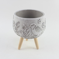 Jardinière en ciment avec un motif animal unique en relief, pot pour plantes succulentes et bonsaï, décoration de bureau, décoration de vacances