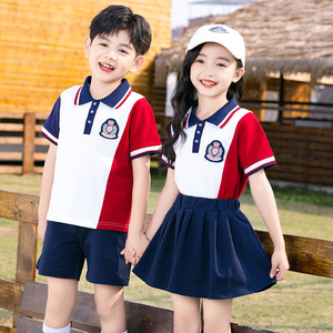 Set Uniforme Scolastica per <span class=keywords><strong>Prima</strong></span> Elementare, Scuola Primaria, Asilo, Uniforme Estiva, Completo per Cerimonia di Diploma, Divisa Sportiva Rossa per Bambini - Product Image 2