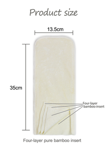 100% thấm nước tự nhiên tre Terry tã chèn có thể giặt hữu cơ tre tã tã đôi tăng cường mềm in - Product Image 6