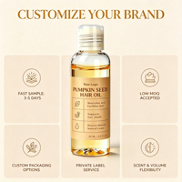 Minyak Kulit Kepala Biji Labu Private Label 60ml Serum Bernutrisi Cold Pressed untuk Akar Rambut yang Terlihat Lebih Tebal OEM Grosir Massal