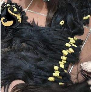 100% Vierge Vietnam Remy Cheveux Extension En Vrac 10A Droite Cheveux Bruts Non Transformés - Product Image 3