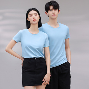 เสื้อยืดคอกลมแบบยูนิเซ็กซ์ ไร้ตะเข็บ แห้งเร็ว ไนลอน 100% ทรงเข้ารูป ใส่ได้ทุกวัน เสื้อกีฬา ไซส์ XLS G2 - Product Image 2