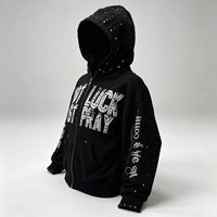 Sweat à capuche personnalisé avec logo, de haute qualité, neuf, tendance hiver, alphabet en cristal, 100% polyester pour hommes et femmes