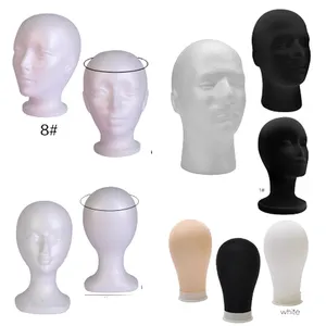 Male and female foam wig display mannequin head stand model practical to display