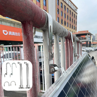 Support d'installation de panneaux solaires pour balcon avec crochets réglables, en alliage d'aluminium et fixations en acier inoxydable 304