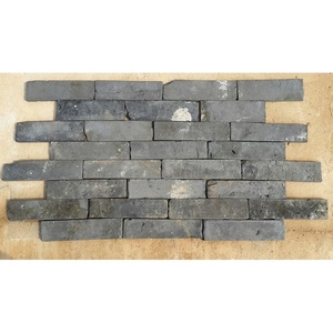 Antike graue Ziegel zurück gefordert altes graues Backstein mauer furnier - Product Image 6