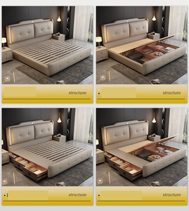 <span class=keywords><strong>Letto</strong></span> Moderno Economico Imbottito, Set Camera da <span class=keywords><strong>Letto</strong></span> in Pelle, Struttura <span class=keywords><strong>Letto</strong></span> <span class=keywords><strong>Matrimoniale</strong></span> 180*200, <span class=keywords><strong>Letto</strong></span> King Size o Queen Size <span class=keywords><strong>Elegante</strong></span> con Contenitore - Product Image 4