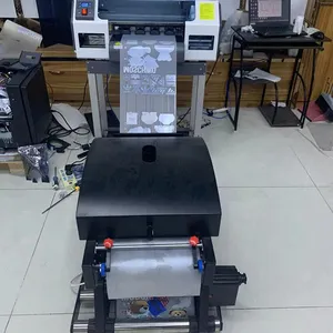 Impresora de 30cm de tinta blanca DTF A3 i3200 máquina de impresión de película rollo a rollo con agitador de polvo