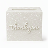 Boîte à cartes de mariage en acrylique personnalisable, boîte à souvenirs moderne en forme de cube, boîte à cartes et à cadeaux pour les fêtes de mariage et la décoration