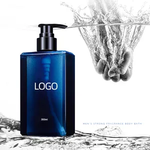 Gel de ducha con etiqueta personalizada para hombres, extracto de menta de fruta orgánica a base de hierbas, Gel de lavado corporal hidratante refrescante para el cuidado de la piel