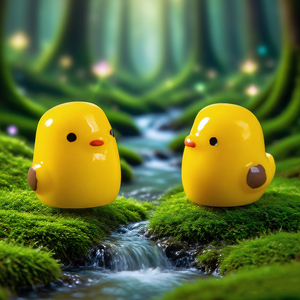 Mini Figura de Resina de Pollito, Miniaturas, Decoraciones de Paisaje, Adorno de Pollo Amarillo, Adornos de Escritorio, Accesorios para Manualidades - Product Image 4