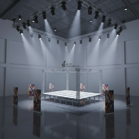 Structure de scène en treillis pour exposition, utilisée pour l'éclairage de scène intérieur, les systèmes de sonorisation pliables noirs, les enceintes métalliques en aluminium et les configurations Line Array DJ