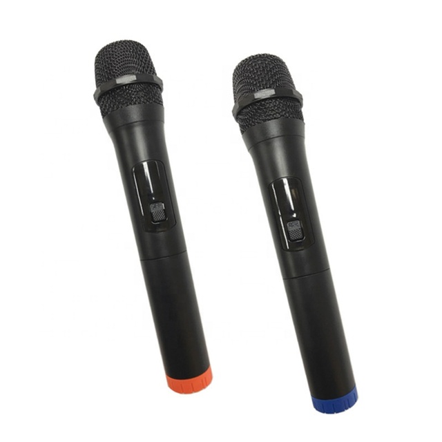 High Quality Wireless Microphone System Cardioid Dynamic Dual-Channel Plastic Build Professional Sound for Speech & Performance
