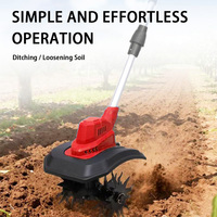 Cultivateur électrique sans fil WOSAI 21V avec batterie au lithium 3.0Ah et poignée antidérapante pour la pelouse, le sol et le jardinage