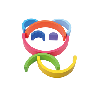 Arc en bois à empiler, jouets <span class=keywords><strong>pour</strong></span> bébé, pont arc-en-ciel, grand brinquedo, puzzle arc-en-ciel - Product Image 4