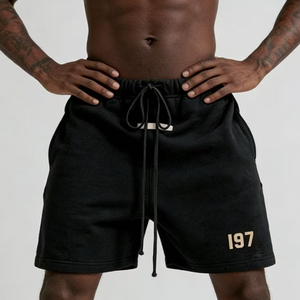 Pantalones cortos Fear of God para hombre 2025, nuevos shorts de <span class=keywords><strong>gimnasio</strong></span> personalizados con estampado, de algodón de 440 g/m², talla grande - Product Image 2