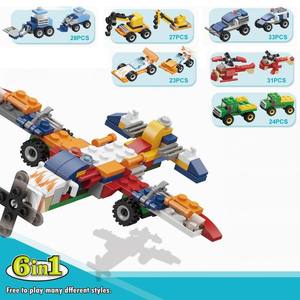 6 trong 1 trứng viên nang xe loạt nhựa sáng tạo nhỏ khối xây dựng đồ chơi - Product Image 2