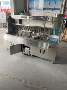 DZ003 Vente Chaude Friteuse Commerciale Combinée 3 Bacs en Acier Inoxydable Haute Efficacité Personnalisable pour Poulet Frit et Friture Générale - Product Image 3