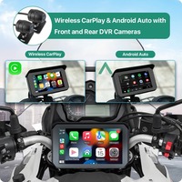 Carplay étanche 1080P 5 pouces WiFi sans fil Android-Auto DVR moniteur Dash Cam GPS Navigation TPMS