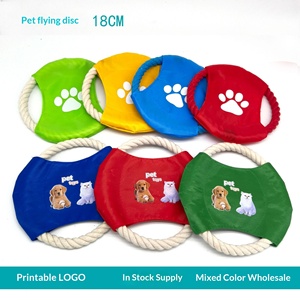 Hond Katoenen Vliegende Schijf Eenvoudig voor Training Interactief Bijtbestendig Leuk Speelgoed Gooi Speelgoed LC-008 Groothandel - Product Image 1