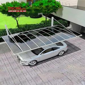 Abri de voiture moderne en métal robuste <span class=keywords><strong>pour</strong></span> deux véhicules, designs en aluminium et auvents <span class=keywords><strong>pour</strong></span> allées extérieures et parkings - Product Image 1