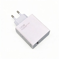 Chargeur USB-C GaN Super Rapide 120W pour Téléphones Mobiles 13/14/12 Pro, Sortie QC3.0 5V/3A & 5V/2.4A