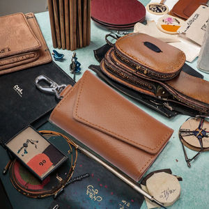 Porte-clés en cuir véritable personnalisable en gros porte-clés étanche avec fermeture à glissière accessoire de mode d'usine directe - Product Image 2