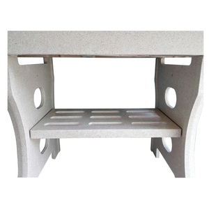 Lavabo da Giardino in Marmo Artificiale Monoblocco, <span class=keywords><strong>Vasca</strong></span> in Fibra di Vetro e Plastica con Asse per Lavare, per Balcone e Lavanderia - Product Image 2