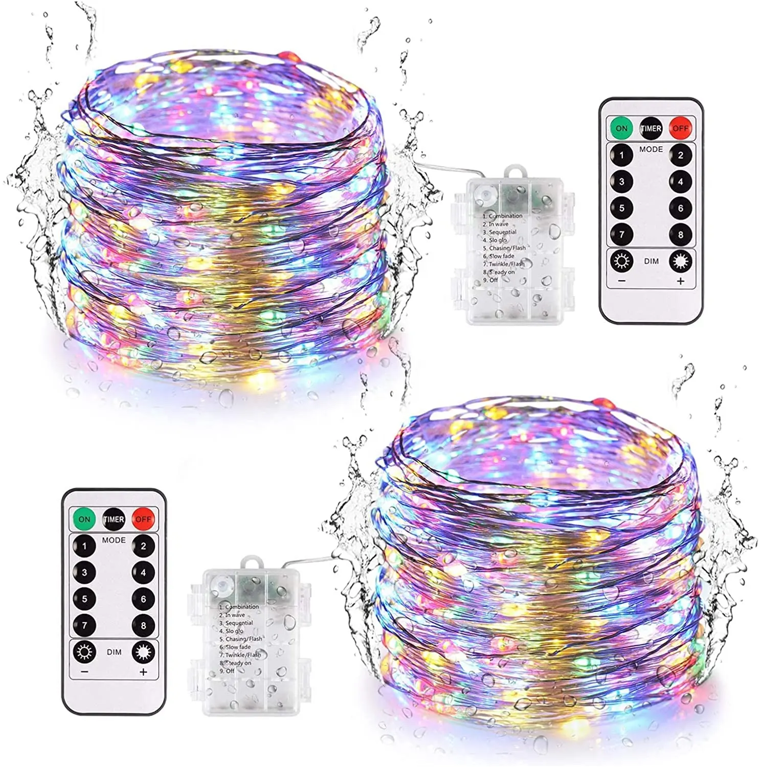 Fairy String Light Battery Operated Remote Control Timer Light Led String Decoration 3d Christmas Waterproof Copper Wire DC 4.5V