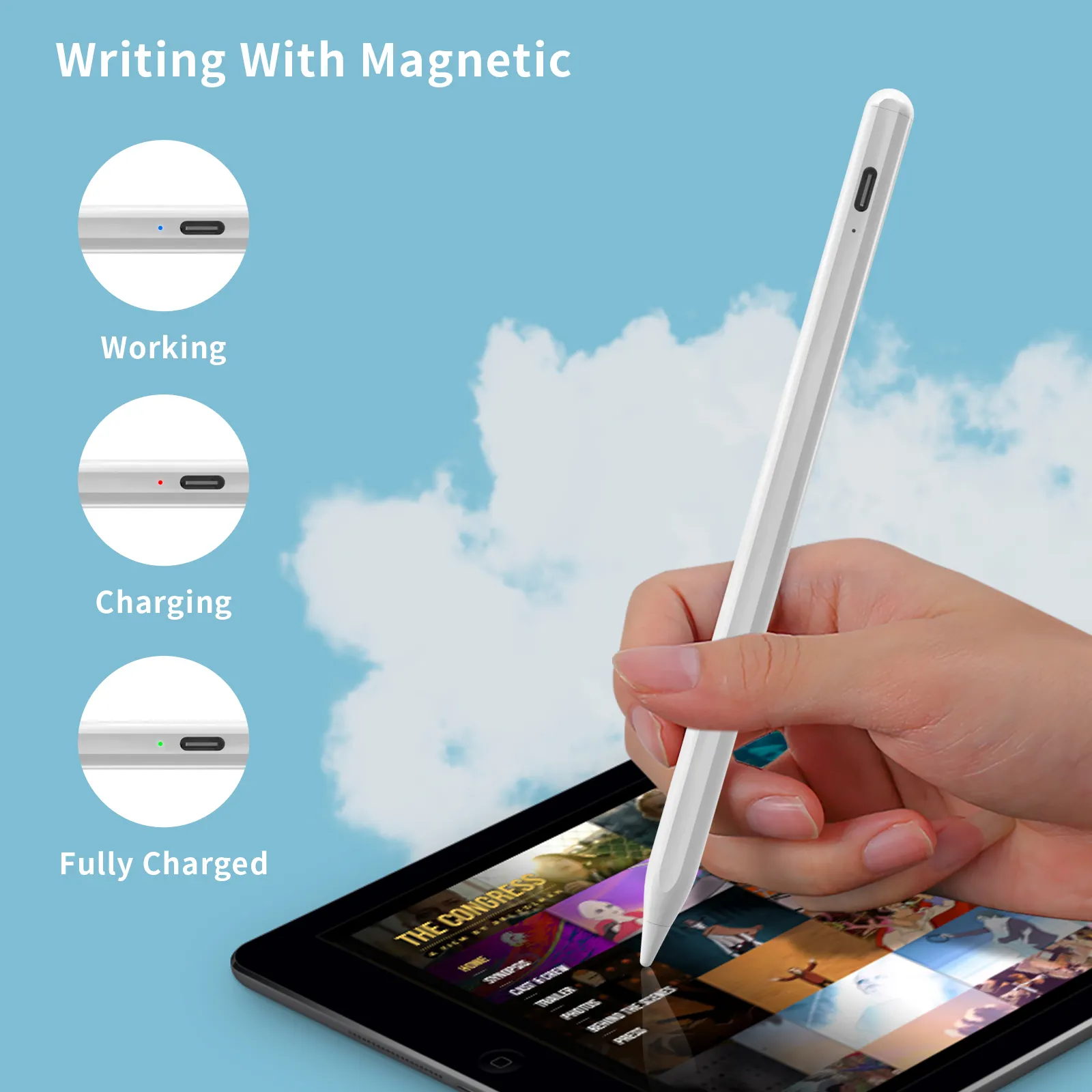 Stylus Pen stylus for android for Apple Android phones and tablets Additional Magnet stylus pen metal