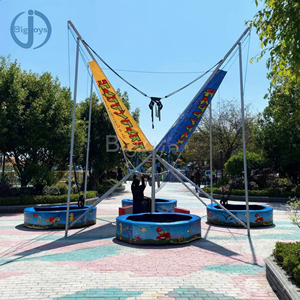<span class=keywords><strong>Trampoline</strong></span> Bungee Rond pour 4 Personnes, Couleur Personnalisée, Équipement de Parc d'Attractions Extérieur à Prix Abordable pour Fêtes Foraines et Carnavals - Product Image 5