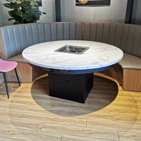Table de Hotpot Dansen avec cuisinière à induction intégrée et barbecue, table de Hotpot sans fumée