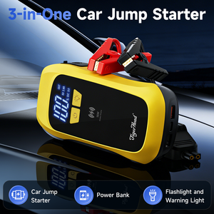 OEM ODM, Arrancador de Coches Portátil de 12000 mAh, Dispositivo de Arranque de 12 V con Cargador Inalámbrico, Linterna LED TH-JS-201 de Alta Potencia - Product Image 1