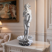 Statue Art Déco Vénus Coquille en Résine Blanche Sculpture Déesse Grecque Figurine Écologique Haute Qualité pour Décoration Intérieure et Art
