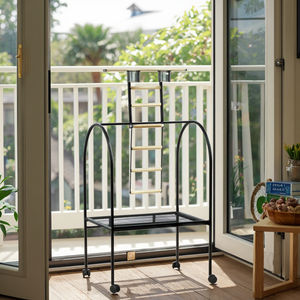 Gabbia per Uccelli Extra Large Economica in Ferro, Ecologica, per Allevamento di Pappagalli e Canarini, con Vassoio in Plastica, Spedizione Gratuita, Impilabile - Product Image 2