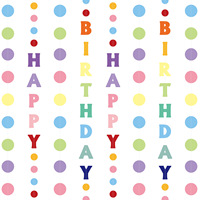 Guirlande multicolore Joyeux Anniversaire en papier, bannière suspendue, guirlande à pois macaron pour décorations de fond de fête d'anniversaire pour enfants