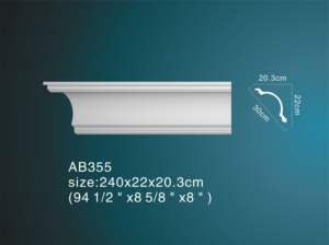 PERFECT AB355 Venta al por Mayor de Molduras de Poliuretano Ecológicas e Impermeables, Molduras de Cornisa Europeas para Interiores de Hoteles y Villas - Product Image 2