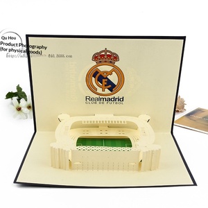 Tarjeta de Felicitación 3D Moderna y Minimalista, Hecha a Mano con Papel Especial Creativo, Venta al Por Mayor de Fábrica, para Uso en Estadios - Product Image 1