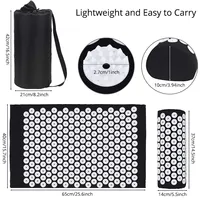Tapis d'acupression et ensemble d'oreiller de massage Sensi pour soulager les douleurs au cou, aux pieds et au dos avec des matériaux en coton et en PVC