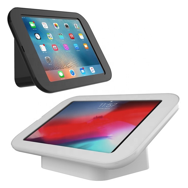 Lockable Table Stand for iPad Desktop Universal Anti Theft Tablet Stand Metal Wall Mount Security Bracket