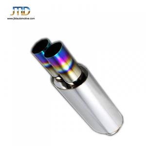 Doppi sbocchi universali 3.<span class=keywords><strong>5</strong></span> "doppi sbocchi blu punta bruciata <span class=keywords><strong>2</strong></span>.<span class=keywords><strong>5</strong></span>" ingresso marmitta di scarico inox con silenziatore - Product Image 6