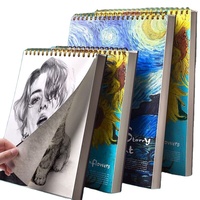 Carnet de croquis aquarelle A5 32K avec couverture en papier kraft résistant à l'humidité et pages vierges pour la promotion des crayons